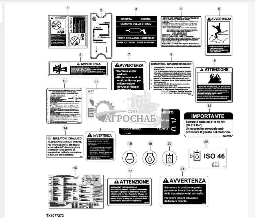 Товарные знаки и наклейки — машина (итальянский) 
